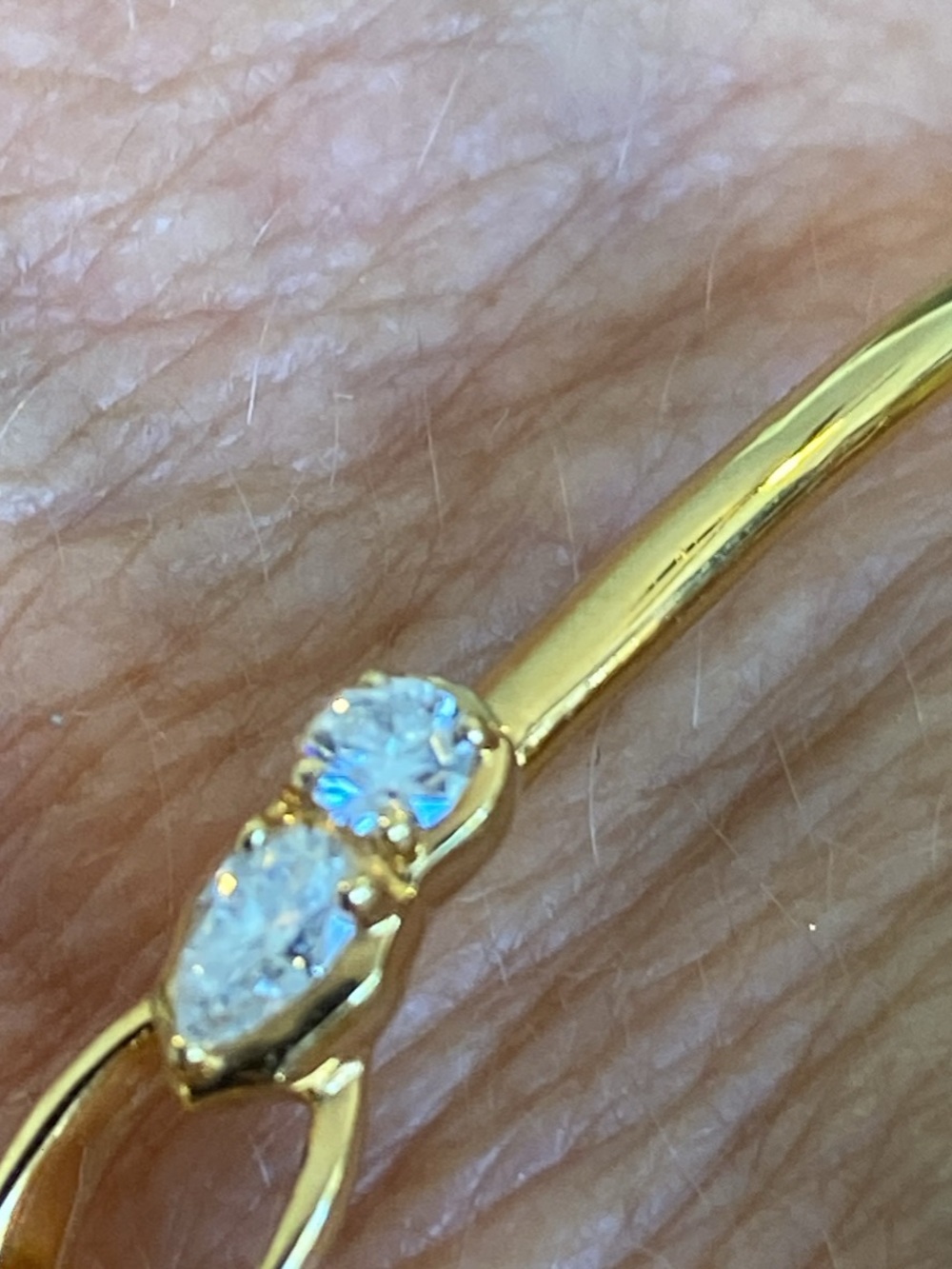 Gorgeous Gold vermeil & moissanite Hook Bracelet! - Picture 6 of 10